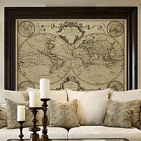#polyvore #antique home decor #map home decor. Buy L'Isle's 1720 Old World Map Historic Map Antique ...