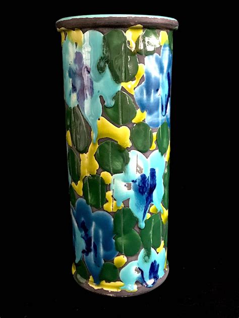 Vintage Mid Century Modern Italian Pottery Ceramic Vase Raymor Etsy