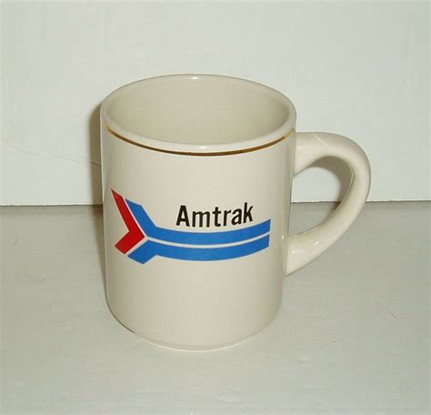 Amtrak Ceramic Logo Coffee Mug Cup Transportation Collectible Train Mugs Mug Cup Coffee Mugs