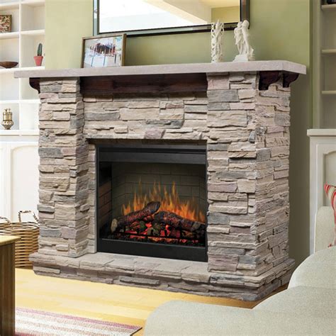 Stone Electric Fireplace For Modern Rustic Home Designs Homesfeed