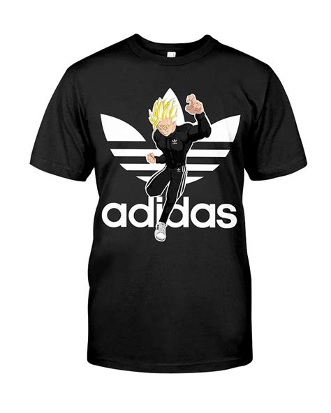 Featuring the cartoons iconic characters imagined onto adi's famous silhouettes, this is a must for sneakerheads around the globe. Adidas Dragon Ball Trunks Saiyan Goku Cotton T-Shirt ...