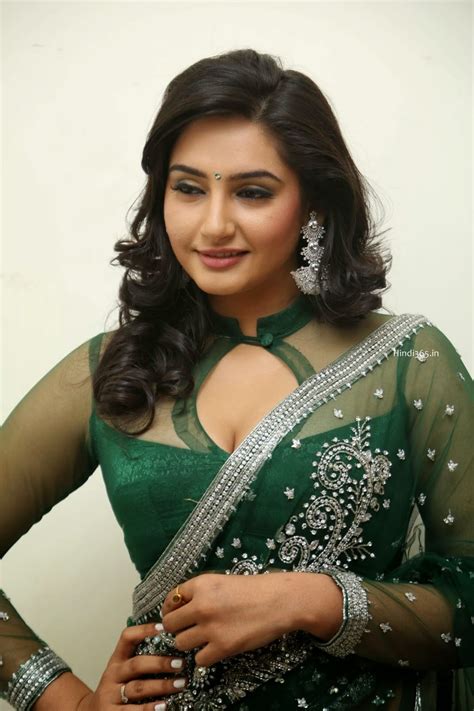 Sizzling Southern Stars Ragini Dwivedi Hot Cleavage And Navel Pics In Transparent Saree And