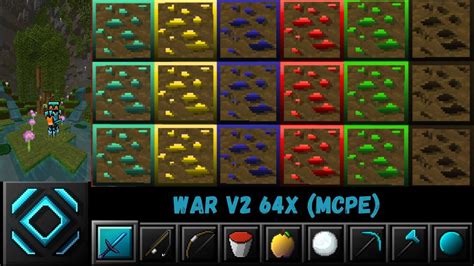 War V2 64x Mcpe With Java Hit Particles Youtube