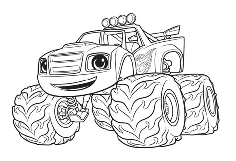 blaze colouring pages - Google Search | Monster truck coloring pages