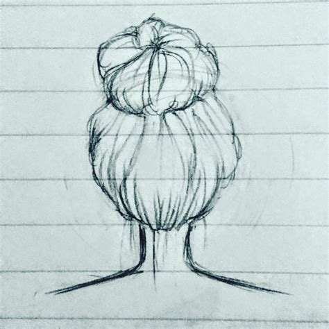 Messy Bun Drawing At Getdrawings Free Download