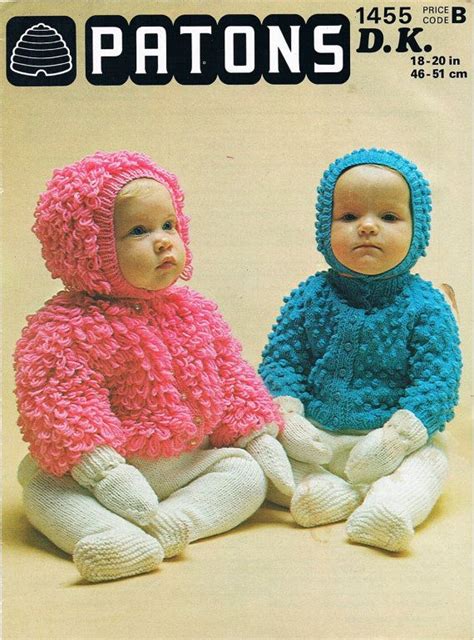 Keep the little baby in your life comfortable with these adorable baby knitting patterns. Vintage Knitting Pattern PDF: 1970s Patons Baby Bobble or ...