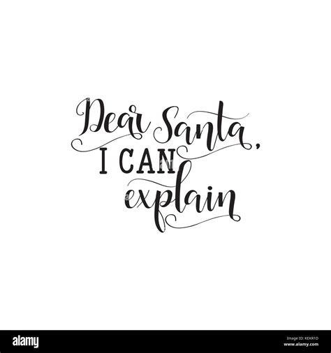Dear Santa I Can Explain Christmas Holiday Vector Print Black