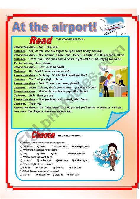 At The Airport Esl Worksheet By Supergirls