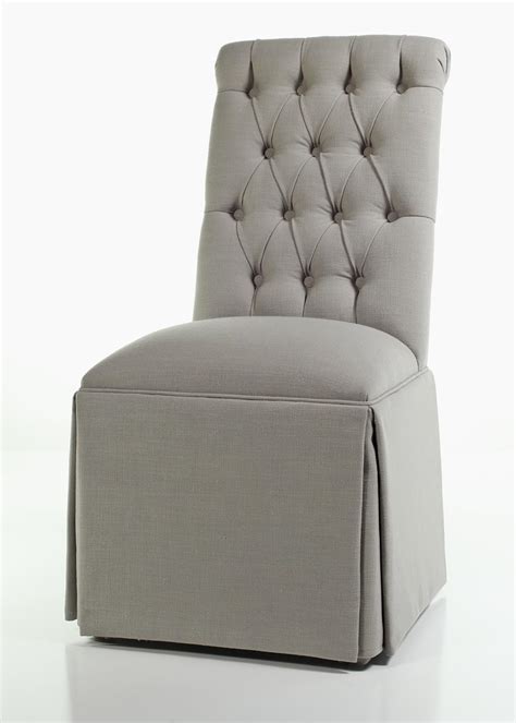 Parsons chairs provide maximum comfort while dining. Scroll Back Parson Chair with Kick-Pleat Skirt