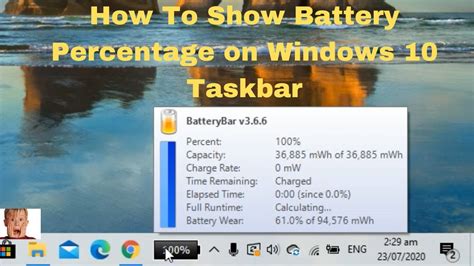 How To Show Battery Percentage On Windows 10 Taskbar 2020 Youtube