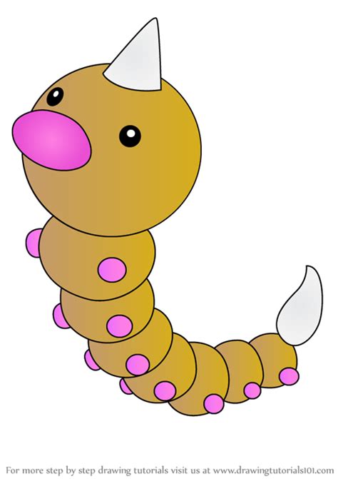Learn How To Draw Weedle From Pokemon Pokemon Step By Step Drawing