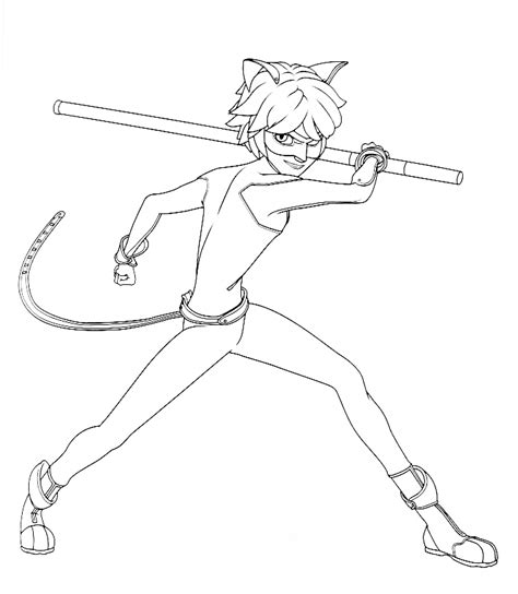 Miraculous Ladybug New Coloring Pages Cat Noir Ladybug Coloring Page