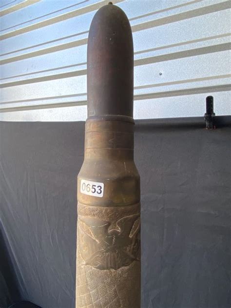 Artillery Shell Brass 1930 46hx 19 Diameter Lot 653