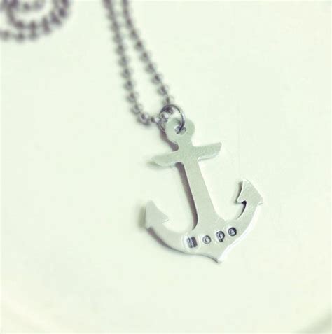Custom Anchor Necklace On Etsy 2100 Can Say Whatever You Want Hope
