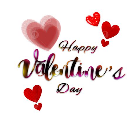 Happy Valentine Day Lettering Font Text Light Effect Gradient Happy Valentines Day Lettering
