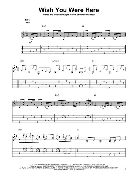 Pink Floyd Wish You Were Here Sheet Music Pdf Notes Chords Rock My Xxx Hot Girl
