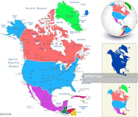 Vector World Map Geography Of North America High Res Vector Graphic