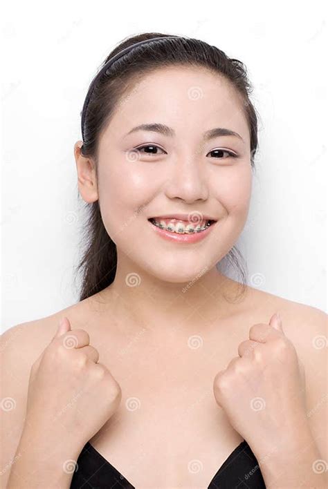 Happy Teen With Braces Stock Photo Image Of Happiness 9841688