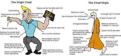The Virgin Chad Vs The Chad Virgin Becoming A Monk Funny Memes