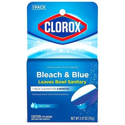 Clorox Automatic Toilet Bowl Cleaner Tablets Bleach And Blue Rain