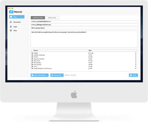 Send large files and folders directly from your desktop - Filemail