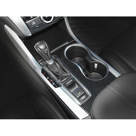 Carbon Fiber Inner Gear Shift Box Panel Cover Trim For Acura Tlx
