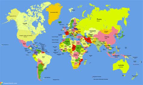 Mapamundi Con Nombres De Los Continentes Images