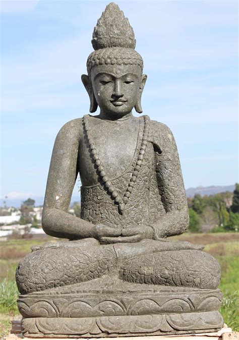 Sold Stone Meditating Buddha Garden Statue 48 97ls297 Hindu Gods