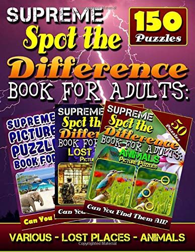 Supreme Spot The Difference Book For Adults Various Lost Places