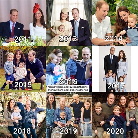William And Kate On Instagram “christmas Cards During The Years Which