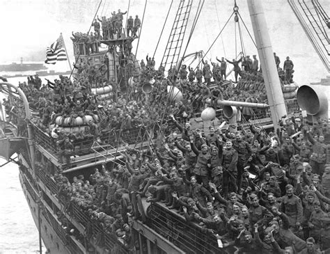 Historical Photos Ww1 American Troops Heading Home