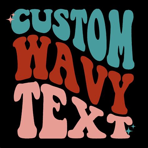 Custom Wavy Stacked Retro Text Font Svg Png Digital Etsy Australia