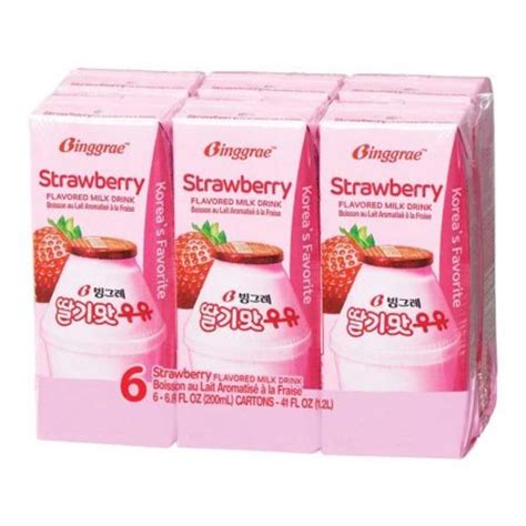 Binggrae Strawberry Flavored Milk 1 Carton Ntuc Fairprice