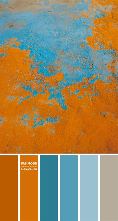 Blue Teal And Pumpkin Colour Scheme Colour Palette 89 Color