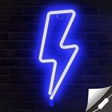 Lumoonosity Lightning Bolt Neon Signs Usb Powered Led Lightning Bolt