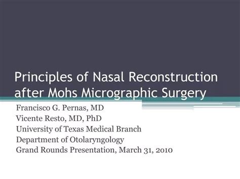 Ppt Principles Of Nasal Reconstruction After Mohs Micrographic