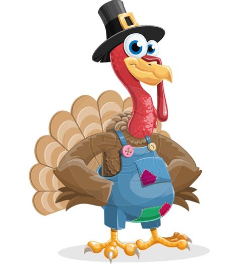 Thanksgiving Turkey Cartoon Vector Character Graphicmama