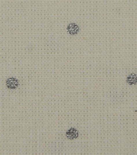 Premium Quilt Cotton Fabric Yarn Dye White Cap Dot Metallic Joann