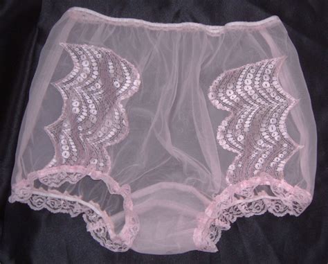 Sheer Pink Nylon Rockabily Vintage Style Burlesque Panties 1800 Via Etsy Underthings