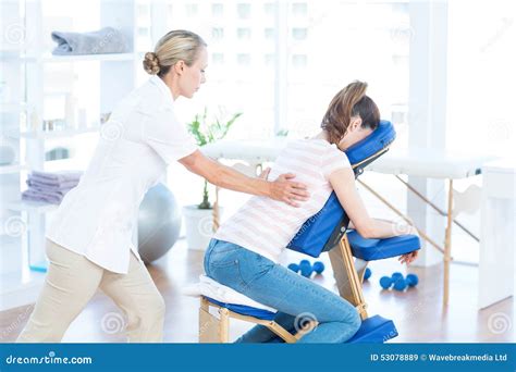 woman having back massage stock image image of female 53078889