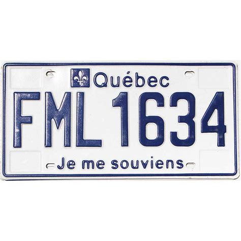 2021 Quebec Fml1634 Shoplicenseplates