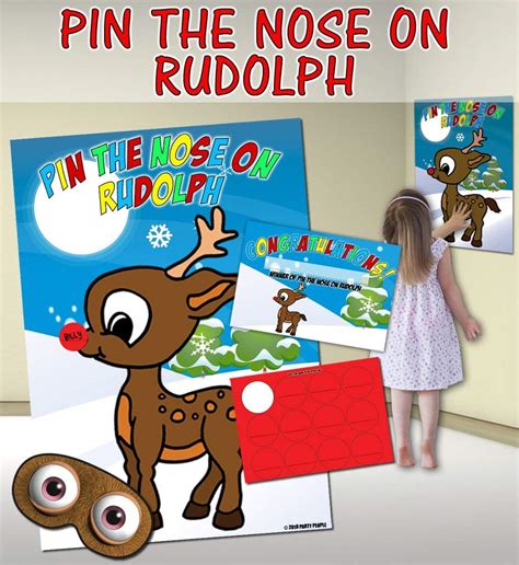 Buy Pin The Nose On Rudolph Christmas Themed Pin The Tail On The