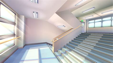 Stairs Of The Japanese School Model Assetsdealspro