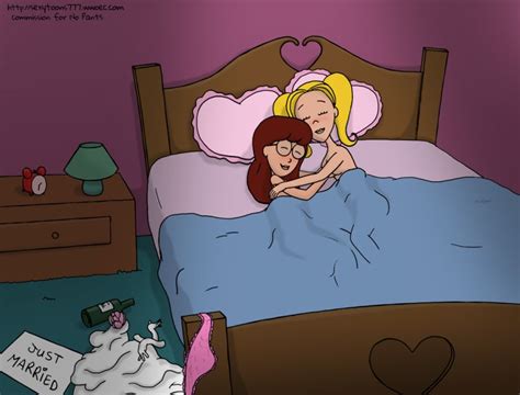 Rule 34 2girls Bedroom Brittany Taylor Cuddling Daria Daria Morgendorffer Female Female Only