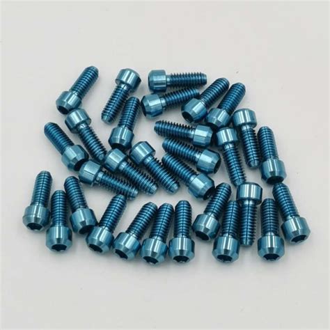 Ice Blue Titanium Screws M4X10mm - Baoji HOSN Titanium Co., Ltd.
