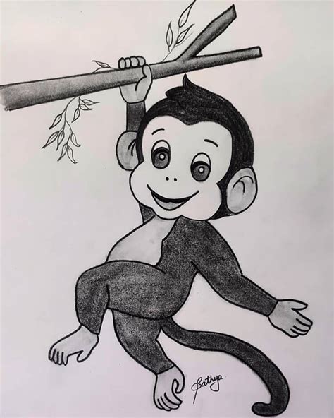 25 Fantastic Pencil Monkey Drawing References Beautiful Dawn Designs