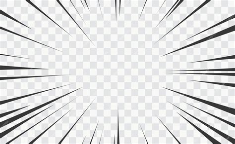 Premium Vector Comic Manga Transparent Background Radial Lines