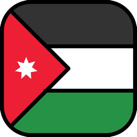 Jordan Flags Rounded Square Icon