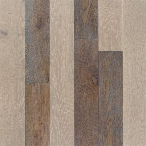 Mixed Gray Oak Hand Scraped Wire Brushed Solid Hardwood Solid