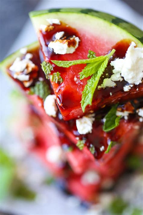 Watermelon Salad With Balsamic Reduction Damn Delicious